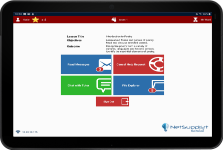 اسکرین شات 1 برنامه NetSupport School Student
