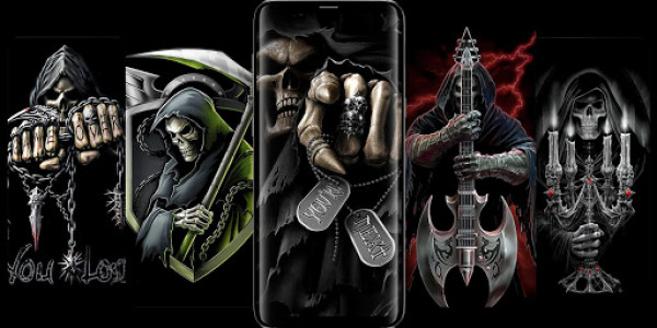 اسکرین شات 3 برنامه Skull Wallpapers HD