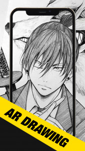 اسکرین شات 3 برنامه AR VR Drawing Coloring Anime