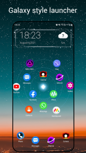 اسکرین شات 1 برنامه Newlook Launcher - Galaxy Star