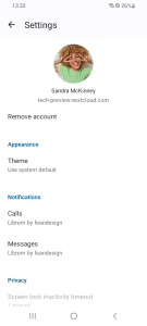 اسکرین شات 6 برنامه Nextcloud Talk