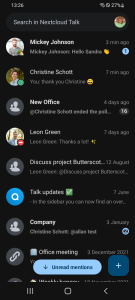 اسکرین شات 7 برنامه Nextcloud Talk