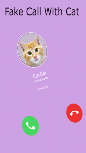 اسکرین شات 3 برنامه Cute Cat Prank Call - Fake Cal