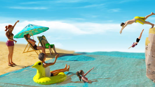 اسکرین شات 1 بازی Cliff Flip Diving 3D Flip