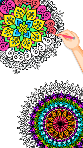 اسکرین شات 1 برنامه Mandala Color by Number Book