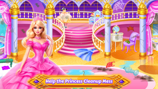 اسکرین شات 4 بازی Princess Room Cleanup Washer