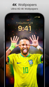 اسکرین شات 2 برنامه Neymar Jr Wallpaper 2026 HD 4K