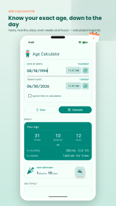 اسکرین شات 2 برنامه Age & Date Calculator, ng-labs