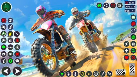 اسکرین شات 1 برنامه Motocross DirtBike Racing Game