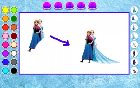 اسکرین شات 2 بازی السا و نقاشی