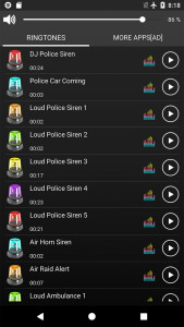 اسکرین شات 2 برنامه Loud Siren Ringtones