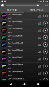 اسکرین شات 2 برنامه Gun Sounds Ringtones