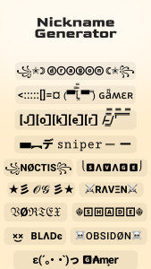 اسکرین شات 1 برنامه Nickname Generator Gamer Name
