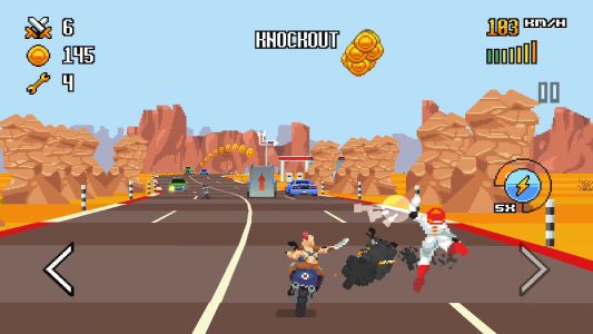 اسکرین شات 1 بازی Retro Highway - Bike Racer