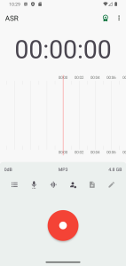 اسکرین شات 1 برنامه ASR Voice Recorder