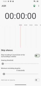 اسکرین شات 2 برنامه ASR Voice Recorder