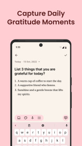 اسکرین شات 3 برنامه Gratitude: Self-Care Journal