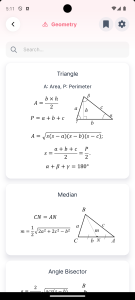 اسکرین شات 2 برنامه Maths Formulas Lite