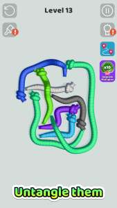 اسکرین شات 1 بازی Tangled Snakes