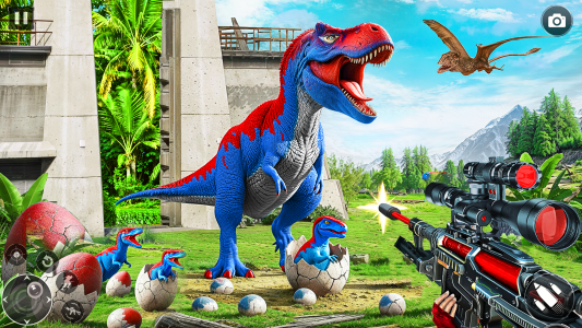 اسکرین شات 2 برنامه Dino Family 3D Hunting Games