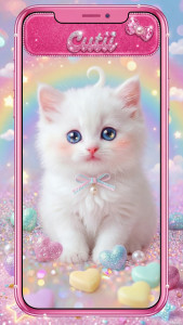 اسکرین شات 1 برنامه Cute wallpapers for Girls