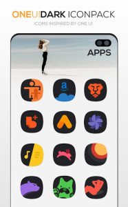 اسکرین شات 4 برنامه ONE UI DARK Icon Pack : S10
