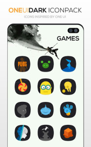 اسکرین شات 6 برنامه ONE UI DARK Icon Pack : S10