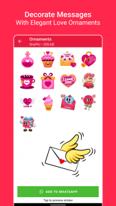 اسکرین شات 6 برنامه Love Sticker Packs - WASticker