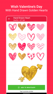 اسکرین شات 4 برنامه Love Sticker Packs - WASticker