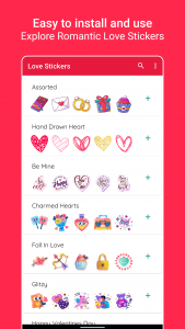 اسکرین شات 2 برنامه Love Sticker Packs - WASticker