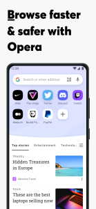 اسکرین شات 1 برنامه Opera Browser: Fast & Private