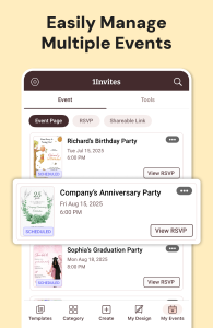 اسکرین شات 7 برنامه Invitation Maker & RSVP Cards
