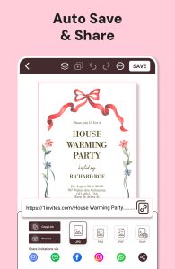 اسکرین شات 8 برنامه Invitation Maker & RSVP Cards