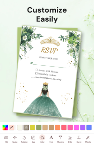 اسکرین شات 2 برنامه Invitation Maker & RSVP Cards