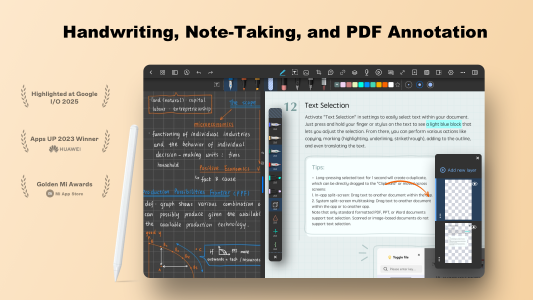 اسکرین شات 1 برنامه Notein：Handwriting Notes & PDF