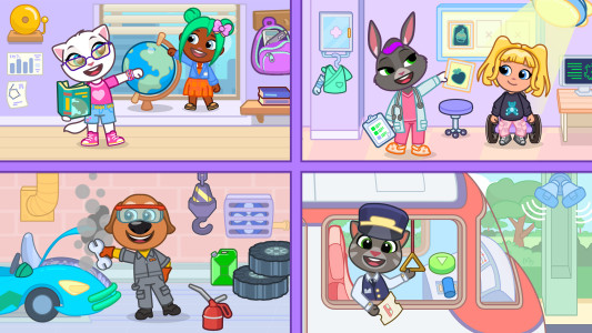 اسکرین شات 5 برنامه Talking Tom & Friends: World