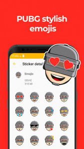 اسکرین شات 2 برنامه Stickers for WhatsApp (PUBG Fan App) 2020 ✅
