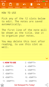اسکرین شات 1 برنامه NOTEPAD