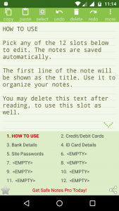 اسکرین شات 3 برنامه Safe Notes : Notepad Password