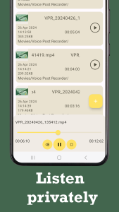 اسکرین شات 5 برنامه VPR - Voice Post Recorder