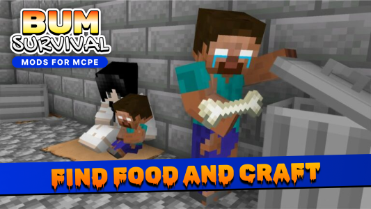 اسکرین شات 2 برنامه Bum Survival for MCPE