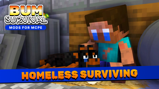 اسکرین شات 4 برنامه Bum Survival for MCPE