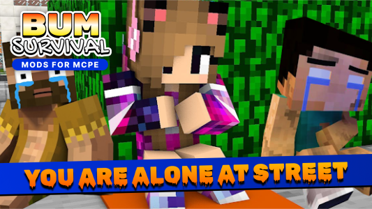اسکرین شات 1 برنامه Bum Survival for MCPE