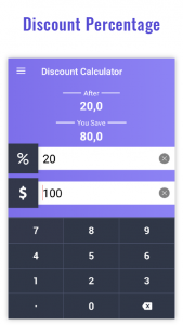 اسکرین شات 4 برنامه Percentage Calculator of Marks
