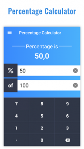 اسکرین شات 1 برنامه Percentage Calculator of Marks