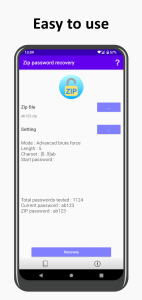 اسکرین شات 1 برنامه ZIP password recovery
