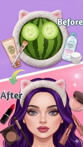 اسکرین شات 1 بازی Skincare ASMR Makeup Games
