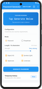اسکرین شات 3 برنامه Password Generator