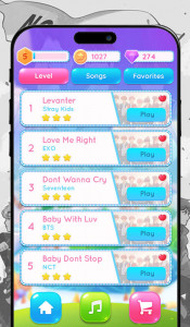 اسکرین شات 1 بازی Stray BT KPOP Piano