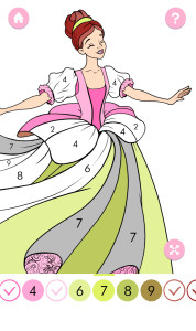 اسکرین شات 3 برنامه Princess Coloring by Number